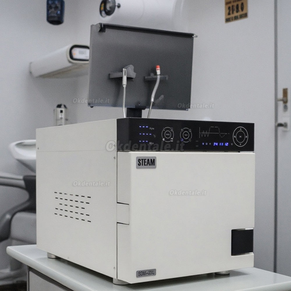 Autoclave per sterilizzazione a vapore dentale SDM 18L/23L Classe B con stampante